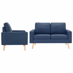 VidaXL 3056618, Bleu, Bois de pin, Polyester, Hévéa, 1300 mm, 760 mm, 825 mm, 54 cm