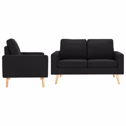 VidaXL 3056623, Noir, Bois de pin, Polyester, Hévéa, 1300 mm, 760 mm, 825 mm, 54 cm
