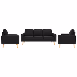 VidaXL 3056653, Noir, Bois de pin, Polyester, Hévéa, 1840 mm, 760 mm, 825 mm, 162 cm