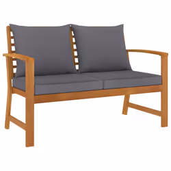 VidaXL 311830, Bois d'acacia, Tissu, Polyester, Adultes et enfants, 1200 mm, 605 mm, 810 mm, 8 cm