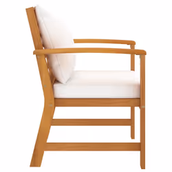 VidaXL 311831 chaise d'extérieur Terrace Siège rembourré Bois d'acacia, Polyester Crème