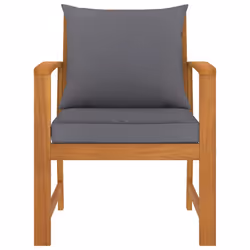 VidaXL 311832 chaise d'extérieur Terrace Siège rembourré Bois d'acacia, Polyester Gris