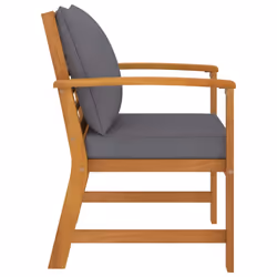 VidaXL 311832 chaise d'extérieur Terrace Siège rembourré Bois d'acacia, Polyester Gris
