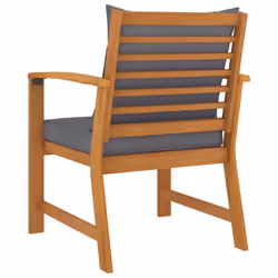VidaXL 311832 chaise d'extérieur Terrace Siège rembourré Bois d'acacia, Polyester Gris - Vue supplémentaire 4