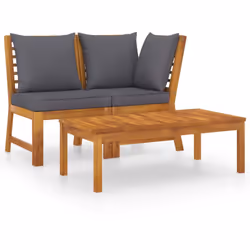Cet ensemble de salon de jardin en bois ajoute un look vintage et est spécialement conçu pour votre jardin, patio ou autre es ...