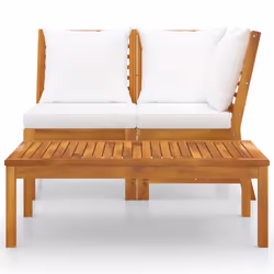 VidaXL 311838 banc de jardin Bois d'acacia, Tissu, Polyester
