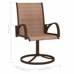 VidaXL 312278 chaise d'extérieur Terrace Acier, Textile Marron - Vue supplémentaire 7