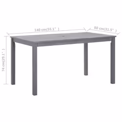 VidaXL 311849 table de jardin Gris - Vue supplémentaire 6