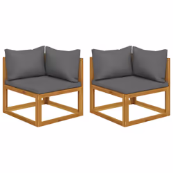 VidaXL 311852, Bois d'acacia, Tissu, Polyester, Adultes et enfants, 700 mm, 700 mm, 600 mm, 6 cm