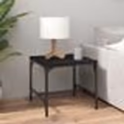vidaXL Canapé d'angle sectionnel avec coussin gris foncé Bois d'acacia - TU