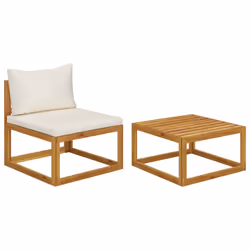 VidaXL 311861, Bois d'acacia, Tissu, Polyester, Adultes et enfants, 700 mm, 700 mm, 600 mm