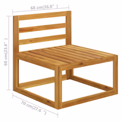 VidaXL 311862 banc de jardin Bois d'acacia, Tissu, Polyester - Vue supplémentaire 5