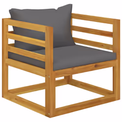 VidaXL 311867, Bois d'acacia, Tissu, Polyester, Adultes et enfants, 720 mm, 720 mm, 600 mm, 6 cm