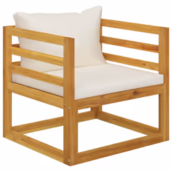 VidaXL 311868, Bois d'acacia, Tissu, Polyester, Adultes et enfants, 720 mm, 720 mm, 600 mm, 6 cm