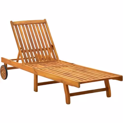 Détendez-vous et reposez-vous dans votre jardin ou patio sur cette confortable chaise longue en bois ! Vous pouvez passer un ...