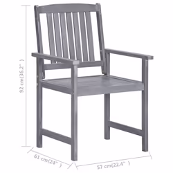 VidaXL 311875 chaise d'extérieur Terrace Bois d'acacia Gris - Vue supplémentaire 8