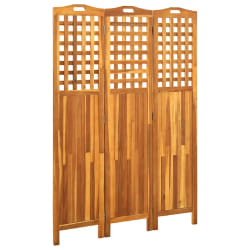 vidaXL Cloison de séparation 3 panneaux 121x2x170 cm Bois d'acacia - TU