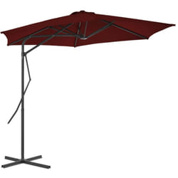 Vidaxl - Parasol de jardin avec mât en acier rouge bordeaux 300x230 cm