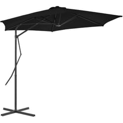 vidaXL Parasol de jardin avec mât en acier noir 300x230 cm - TU