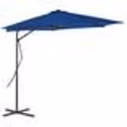 vidaXL Parasol de jardin avec mât en acier bleu 300x230 cm - TU