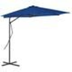vidaXL Parasol de jardin avec mât en acier bleu 300x230 cm - TU