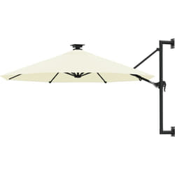 Vidaxl - Parasol mural avec mât métallique et led 300 cm Sable