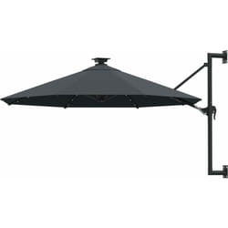 Vidaxl - Parasol mural avec mât métallique et led 300 cm Anthracite