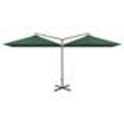 vidaXL Parasol de jardin double avec mât en acier Vert 600x300 cm - TU