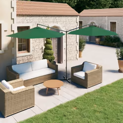 Ce parasol de jardin double tendance est un excellent choix pour créer de l'ombre et vous protéger des rayons UV nocifs du so ...