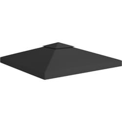Toile de toit de belvédère 2 niveaux 310 g/m² 3x3 m Noir Vidaxl