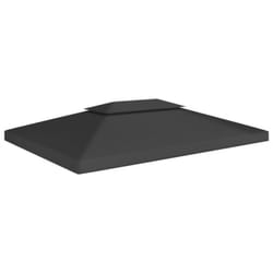 Vidaxl - Toile de toit de belvédère 2 niveaux 310 g/m² 4x3 m Noir