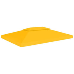 Toile de toit de belvédère 2 niveaux 310 g/m² 4x3 m Jaune