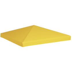 vidaXL Toile de toit de belvédère 270 g/m² 3x3 m Jaune - TU