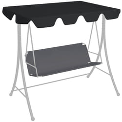 Toit de rechange de balançoire noir 188/168x145/110 cm - Vidaxl