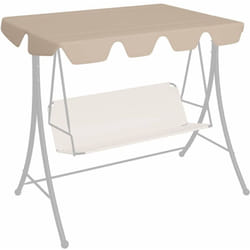 Toit de rechange de balançoire beige 150/130x105/70 cm