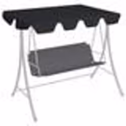 vidaXL Toit de rechange de balançoire noir 150/130x105/70 cm - TU