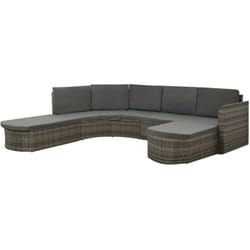 Vidaxl - Salon de jardin 4 pcs avec coussins résine tressée gris
