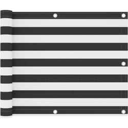 vidaXL Écran de balcon Anthracite et blanc 75x400 cm Tissu Oxford