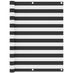 Écran de balcon Anthracite et blanc 120x600 cm Tissu Oxford