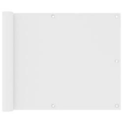 vidaXL Écran de balcon Blanc 75x400 cm Tissu Oxford - TU