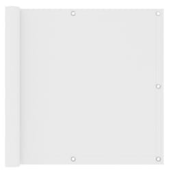 vidaXL Écran de balcon Blanc 90x400 cm Tissu Oxford - TU
