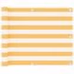 vidaXL Écran de balcon Blanc et jaune 75x500 cm Tissu Oxford - TU