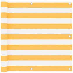Vidaxl - cran de balcon Blanc et jaune 90x300 cm Tissu Oxford