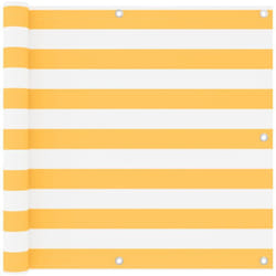 Vidaxl - cran de balcon Blanc et jaune 90x400 cm Tissu Oxford