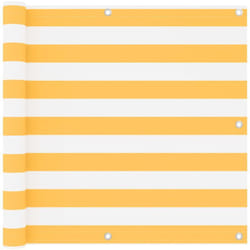 Vidaxl - cran de balcon Blanc et jaune 90x600 cm Tissu Oxford