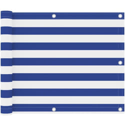 Vidaxl - cran de balcon Blanc et bleu 75x300 cm Tissu Oxford