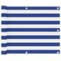 vidaXL Écran de balcon Blanc et bleu 75x400 cm Tissu Oxford - TU