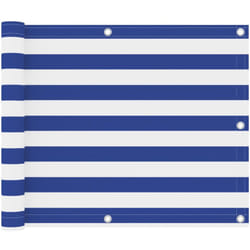 Vidaxl - cran de balcon Blanc et bleu 75x500 cm Tissu Oxford