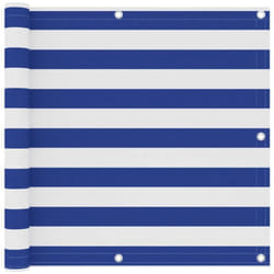 Vidaxl - cran de balcon Blanc et bleu 90x500 cm Tissu Oxford