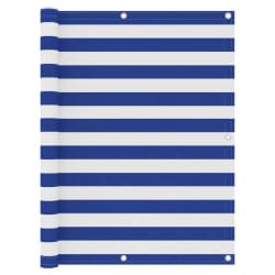 vidaXL Écran de balcon Blanc et bleu 120x300 cm Tissu Oxford - TU